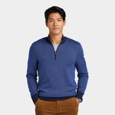 Brooks Brothers® Washable Merino Birdseye 1/4-Zip Sweater